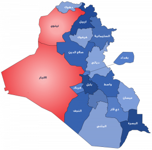 خريطة محافظات العراق