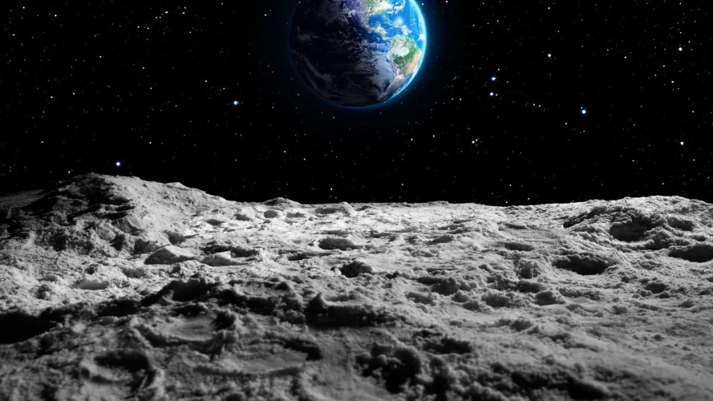 القمر اكبر من الارض